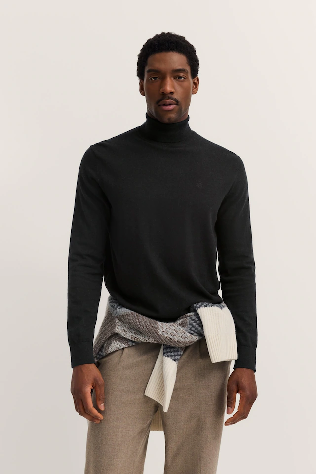 bugatti Rollkragenpullover »Regular Fit« aus Baumwolle-Kaschmir