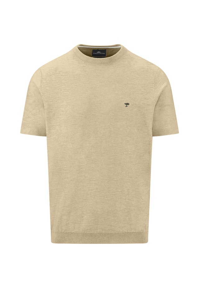 FYNCH-HATTON Rundhalspullover mit Logo Stickerei