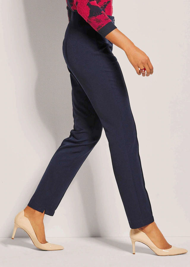 MADELEINE Stoffhose »Schlupfhose Slim Fit Stretchhose mit Biesen« abgesteppte Biese
