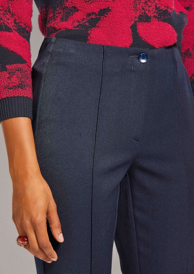 MADELEINE Stoffhose »Schlupfhose Slim Fit Stretchhose mit Biesen« abgesteppte Biese