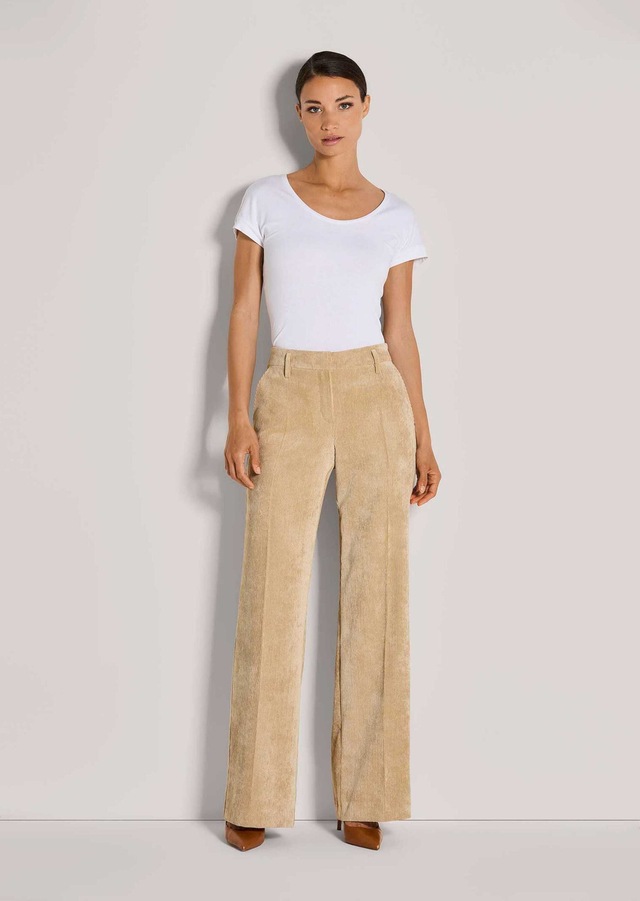 MADELEINE Cordhose »Cordhose Weite Cordhose mit Bügelfalten« Weite Cordhose mit Bügelfalte