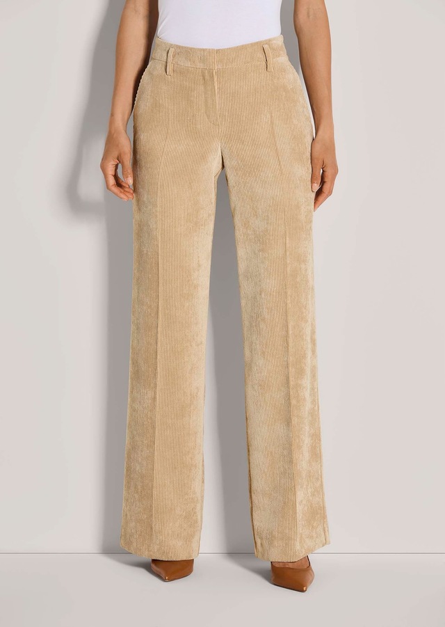 MADELEINE Cordhose »Cordhose Weite Cordhose mit Bügelfalten« Weite Cordhose mit Bügelfalte