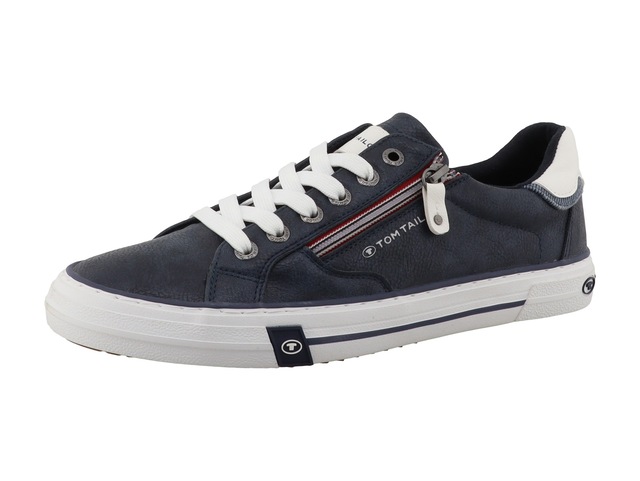 TOM TAILOR Sneaker Freizeitschuh, Halbschuh, Schnürschuh mit Außen-Reißverschluss