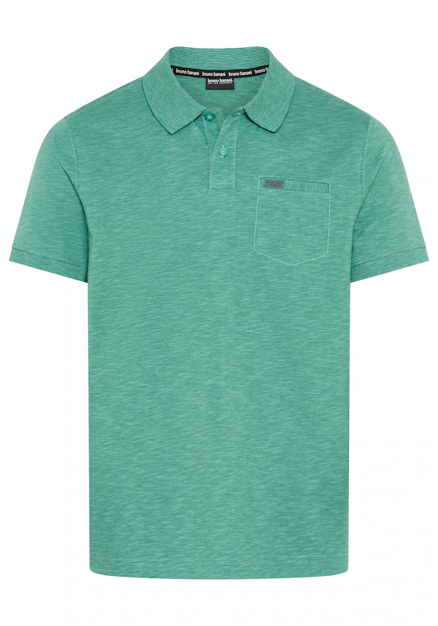 Bruno Banani Poloshirt »meliert« Kurze Knopfleiste, hochwertiger Spezial-Melange und Brusttasche