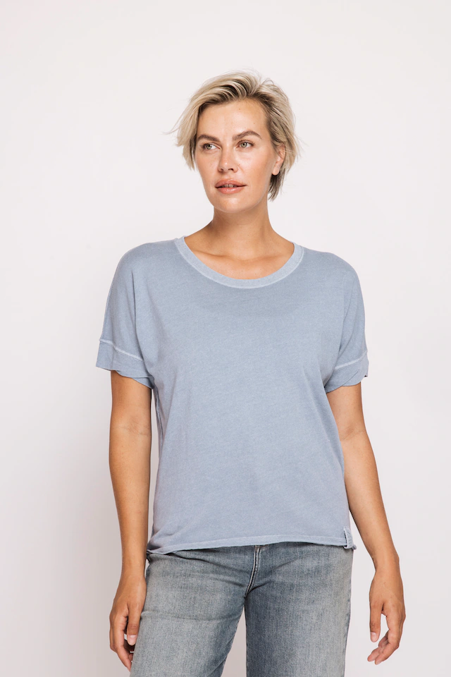 Zhrill Rundhalsshirt »RAHEL« Regular Fit, Kurzarm-Design, vorgewaschene Optik
