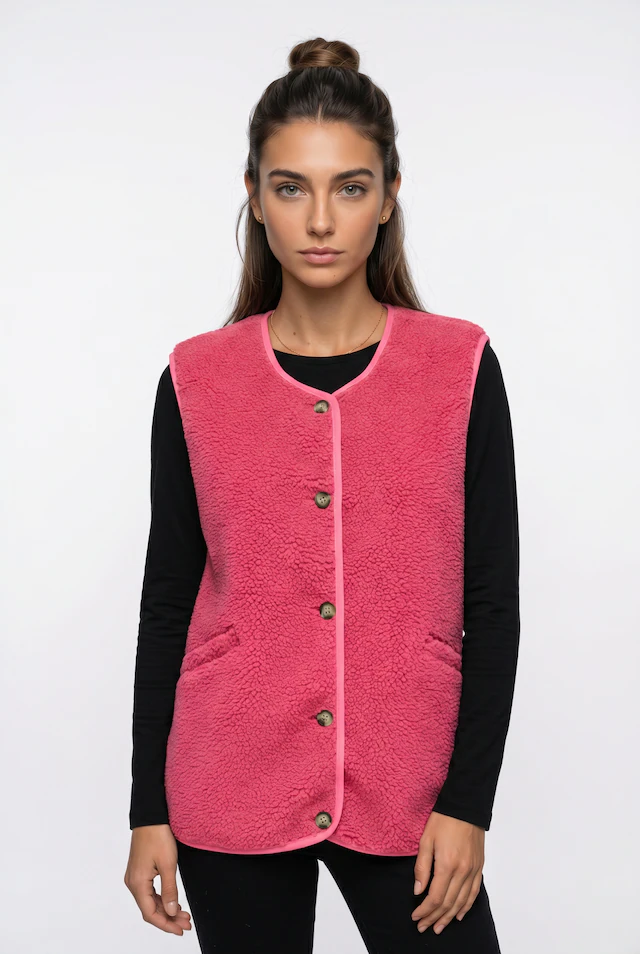 ONLY »ONLBABY LIFE TEDDY VEST PNT CS« Kunstfaser