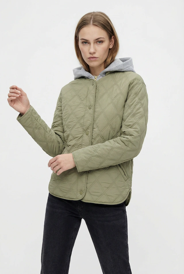 ONLY Steppjacke »ONLRISSO LIFE HOOD QUILT JACKET CC OTW« mit Kapuze mit abnehmbarer Kapuze