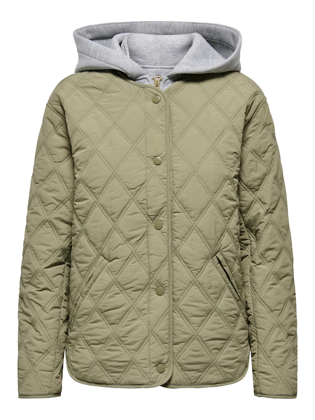 ONLY Steppjacke »ONLRISSO LIFE HOOD QUILT JACKET CC OTW« mit Kapuze mit abnehmbarer Kapuze