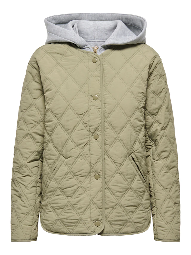 ONLY Steppjacke »ONLRISSO LIFE HOOD QUILT JACKET CC OTW« mit Kapuze mit abnehmbarer Kapuze