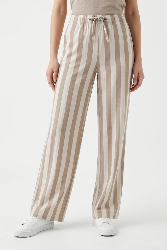 ONLY Schlupfhose »ONLGOA MW LINEN BL PULL-UP PANT CC PNT« mit Leinen