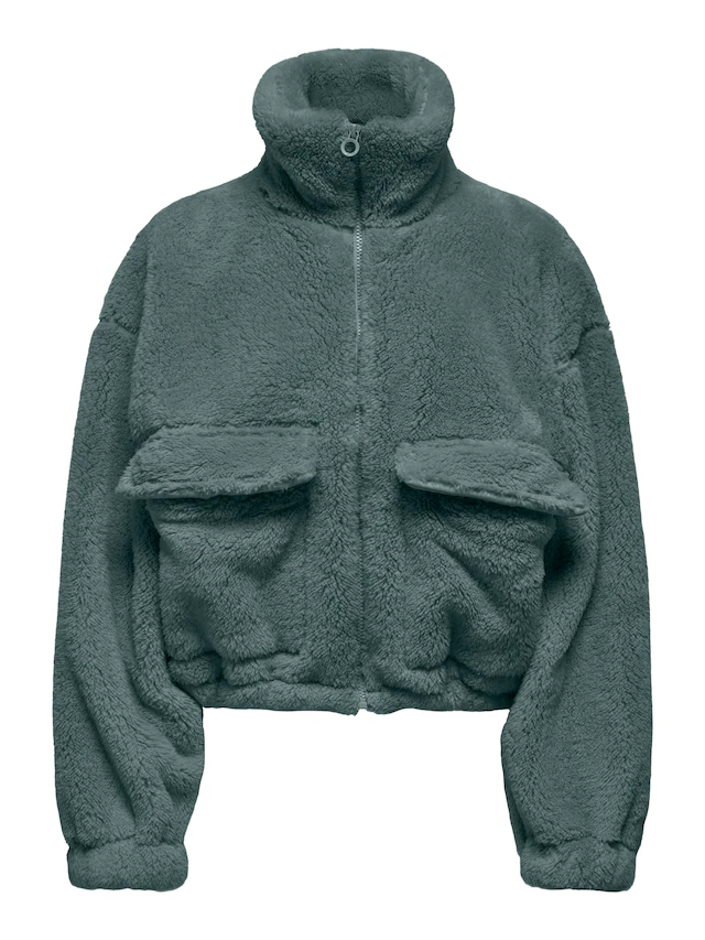 ONLY Plüschjacke »ONLANNA CONTACT LIFE SOL JACKET CC OTW« mit aufgesetzten Taschen, weiche Plüschqualität