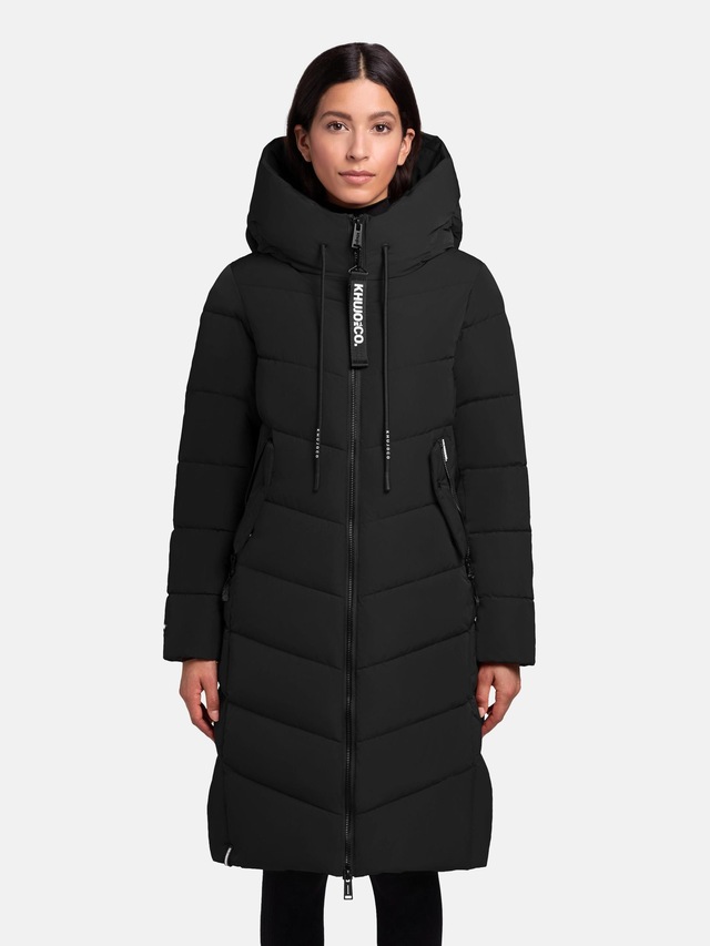 khujo Steppmantel »Mikia2-YM« Warmer Damen Wintermantel mit hohem Kragen und Kapuze