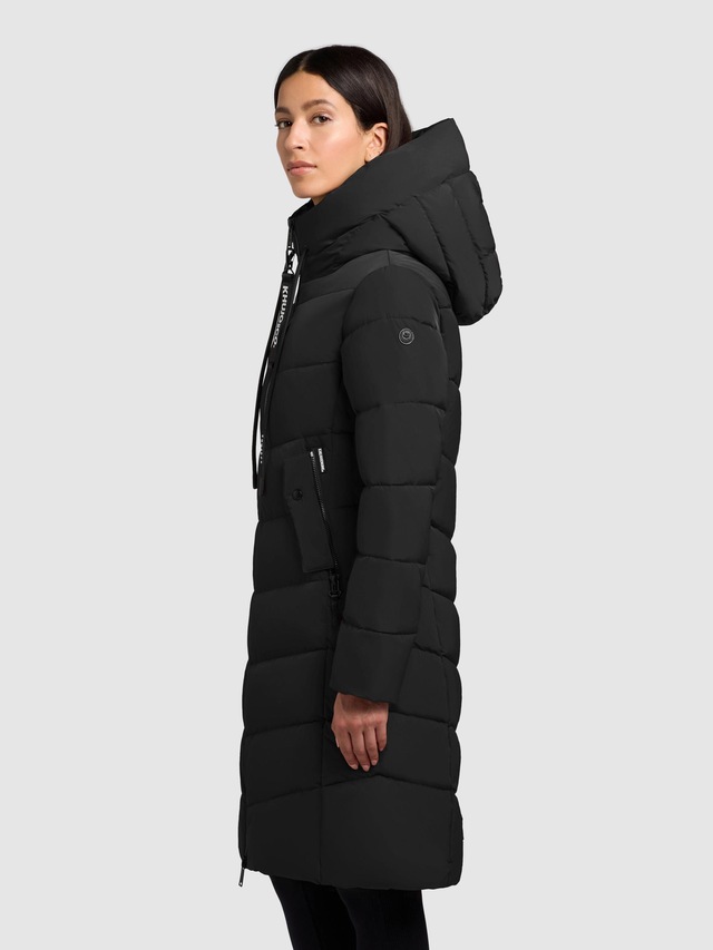 khujo Steppmantel »Mikia2-YM« Warmer Damen Wintermantel mit hohem Kragen und Kapuze