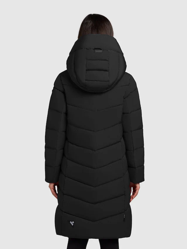 khujo Steppmantel »Mikia2-YM« Warmer Damen Wintermantel mit hohem Kragen und Kapuze