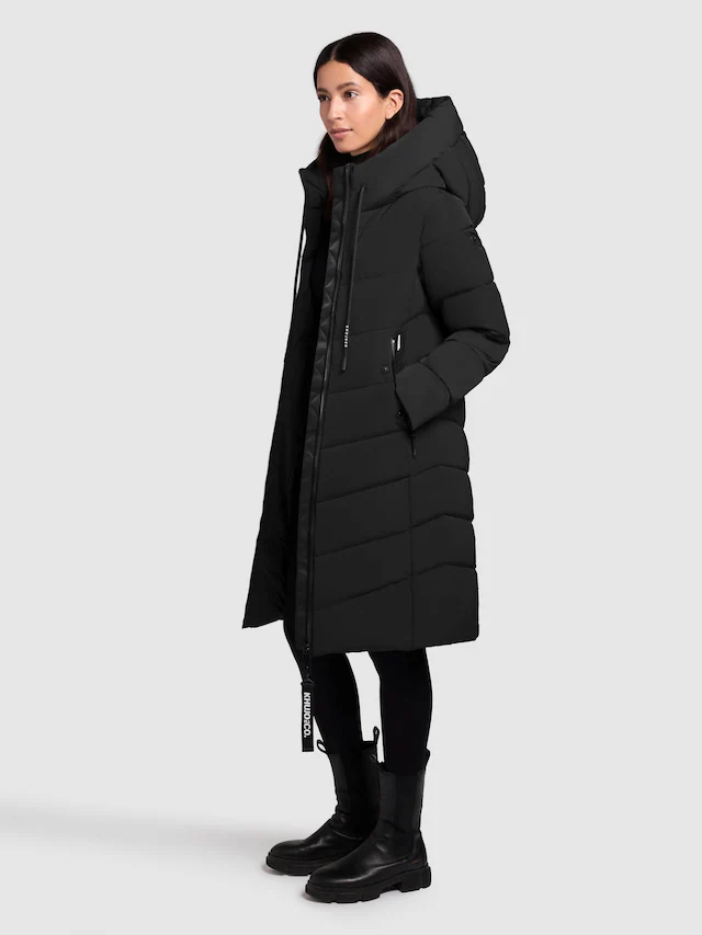 khujo Steppmantel »Mikia2-YM« Warmer Damen Wintermantel mit hohem Kragen und Kapuze