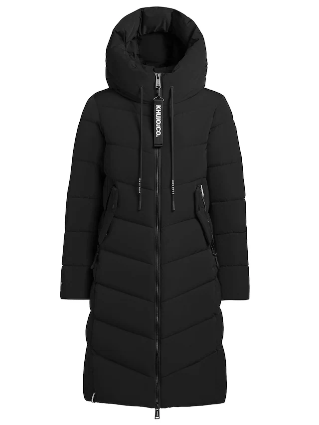 khujo Steppmantel »Mikia2-YM« Warmer Damen Wintermantel mit hohem Kragen und Kapuze