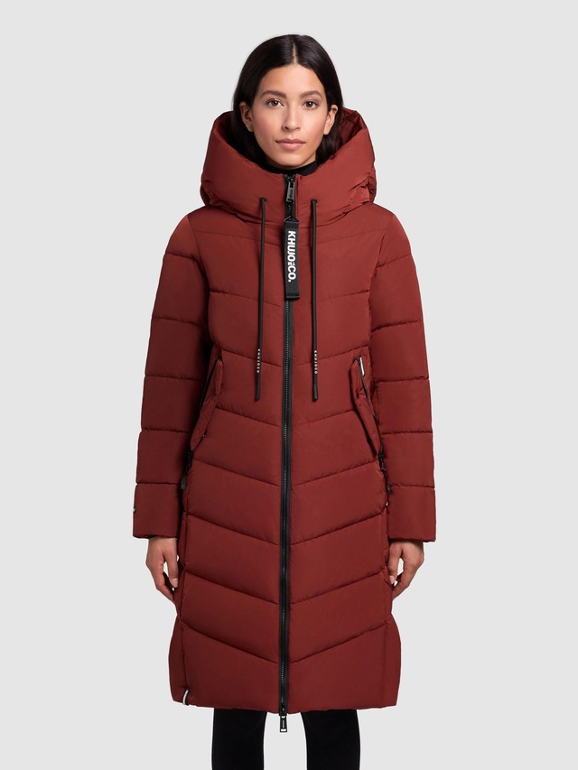 khujo Steppmantel »Mikia2-YM« Warmer Damen Wintermantel mit hohem Kragen und Kapuze