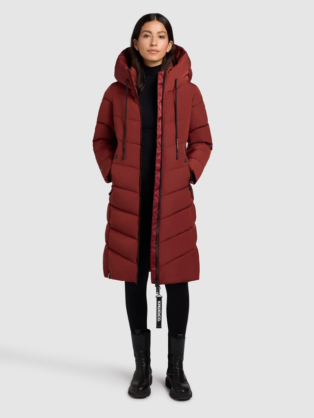 khujo Steppmantel »Mikia2-YM« Warmer Damen Wintermantel mit hohem Kragen und Kapuze