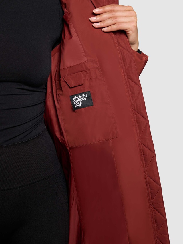 khujo Steppmantel »Mikia2-YM« Warmer Damen Wintermantel mit hohem Kragen und Kapuze