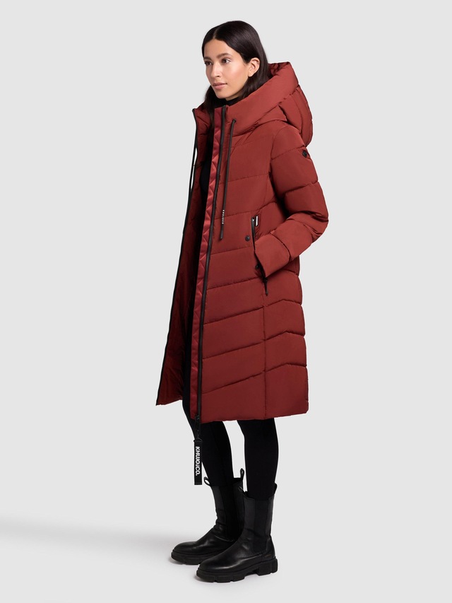 khujo Steppmantel »Mikia2-YM« Warmer Damen Wintermantel mit hohem Kragen und Kapuze