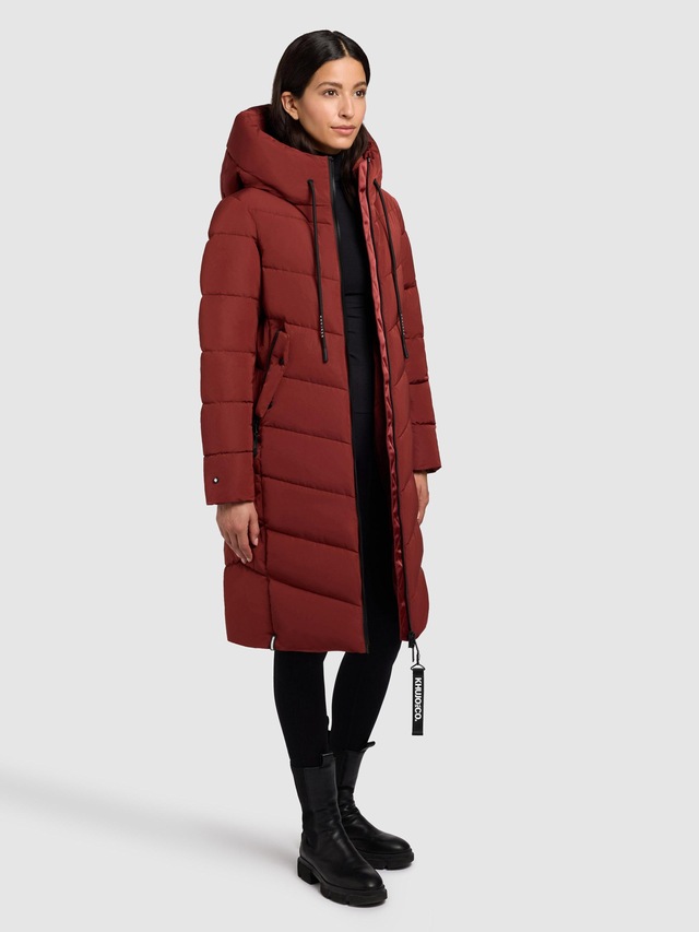 khujo Steppmantel »Mikia2-YM« Warmer Damen Wintermantel mit hohem Kragen und Kapuze