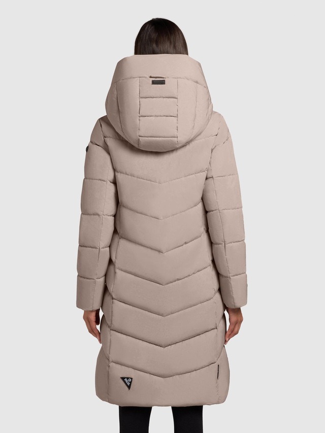 khujo Steppmantel »Mikia2-YM« Warmer Damen Wintermantel mit hohem Kragen und Kapuze