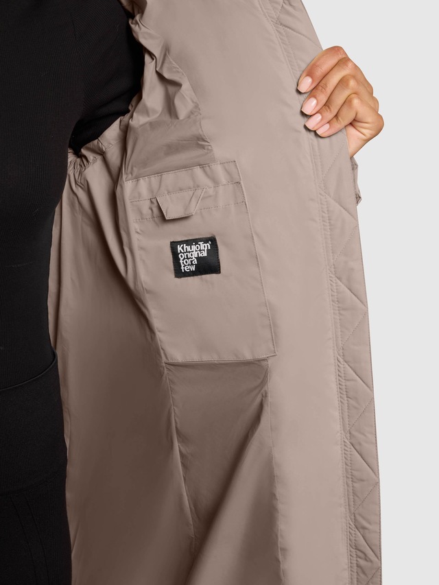 khujo Steppmantel »Mikia2-YM« Warmer Damen Wintermantel mit hohem Kragen und Kapuze