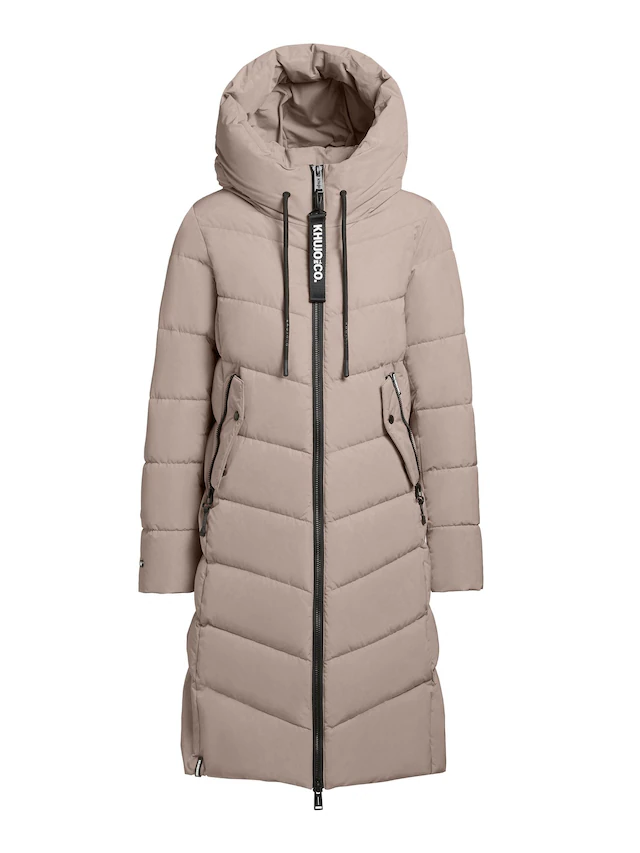 khujo Steppmantel »Mikia2-YM« Warmer Damen Wintermantel mit hohem Kragen und Kapuze