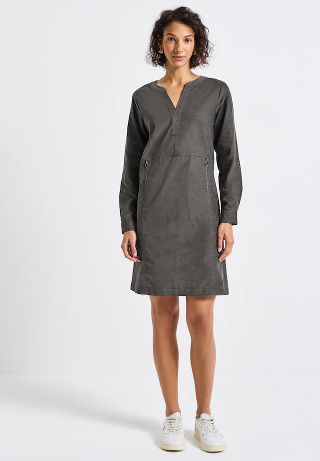 STREET ONE Sommerkleid Reißverschlusstaschen in Unifarbe
