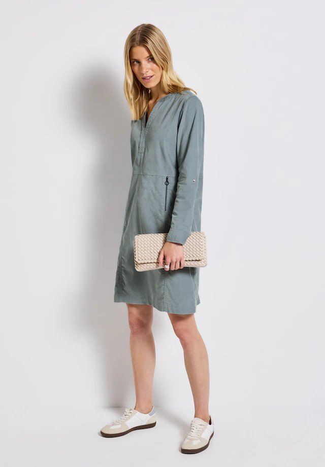 STREET ONE Sommerkleid Reißverschlusstaschen in Unifarbe