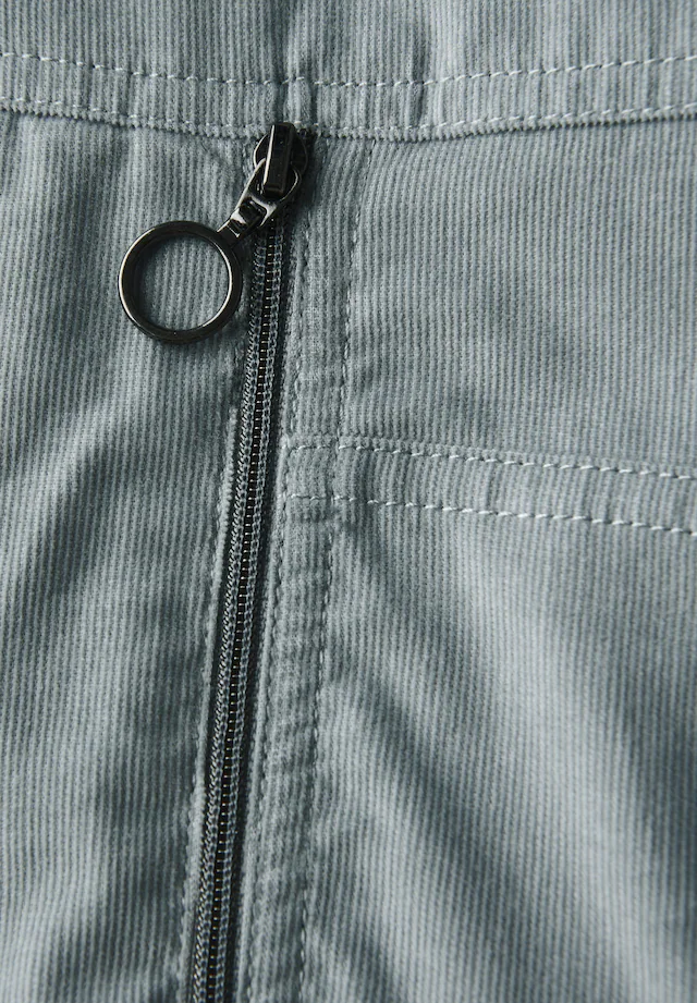 STREET ONE Sommerkleid Reißverschlusstaschen in Unifarbe
