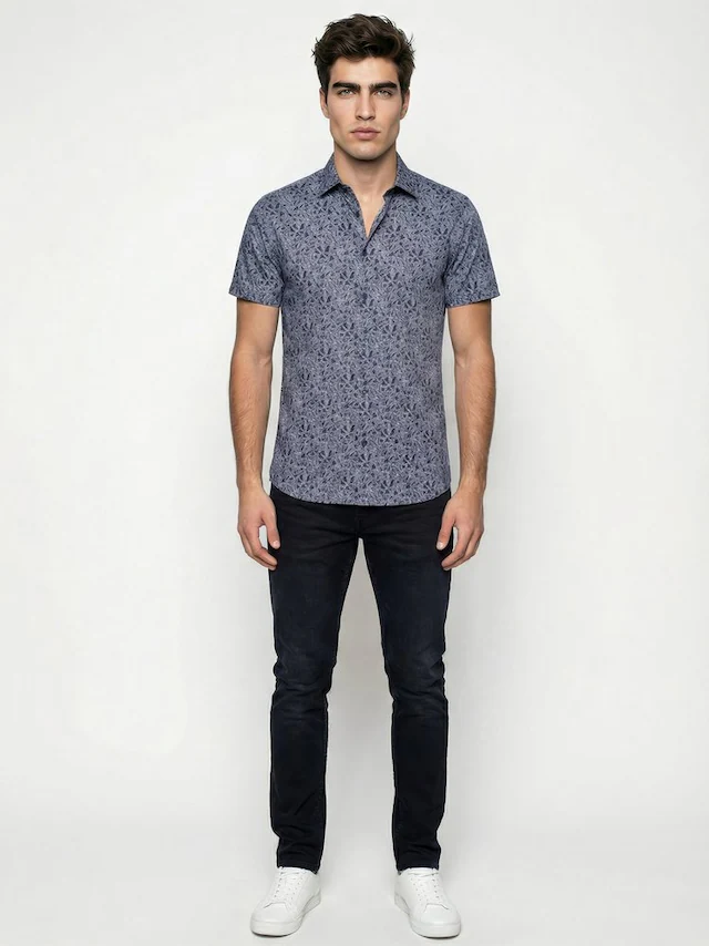 DESOTO Kurzarmhemd »Casual Kent 1/2« Jerseyhemd, slim fit, Kentkragen, bügelfrei