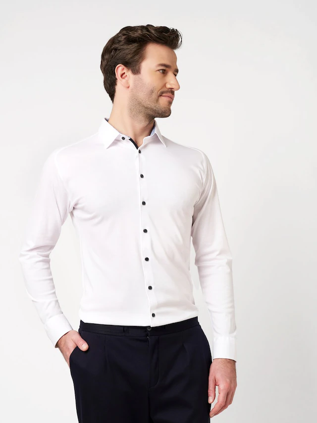 DESOTO Langarmhemd »Jerseyhemd Casual Kent«
