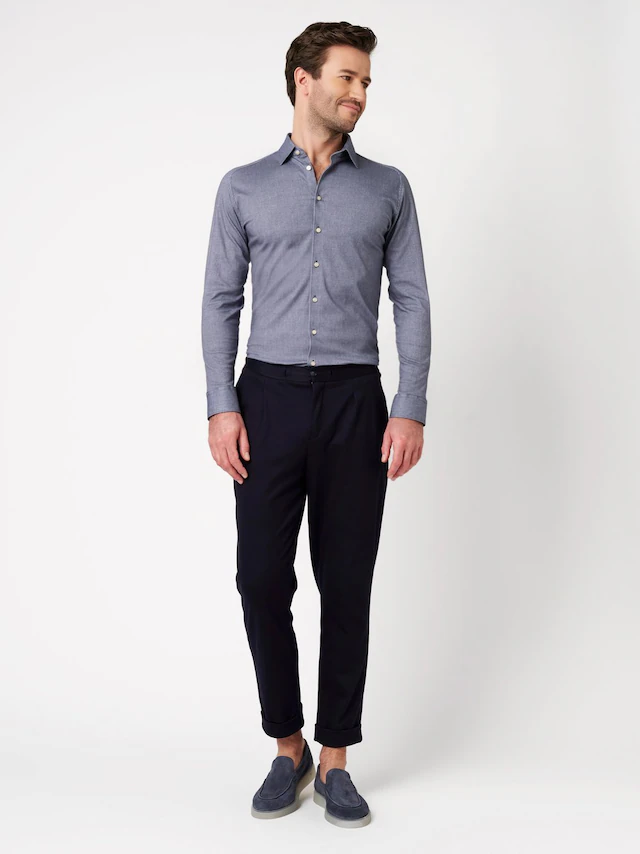 DESOTO Langarmhemd »Jerseyhemd Casual Kent«