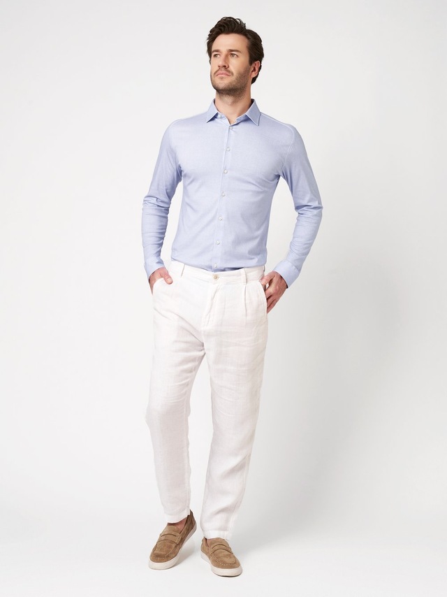 DESOTO Langarmhemd »Jerseyhemd Casual Kent«