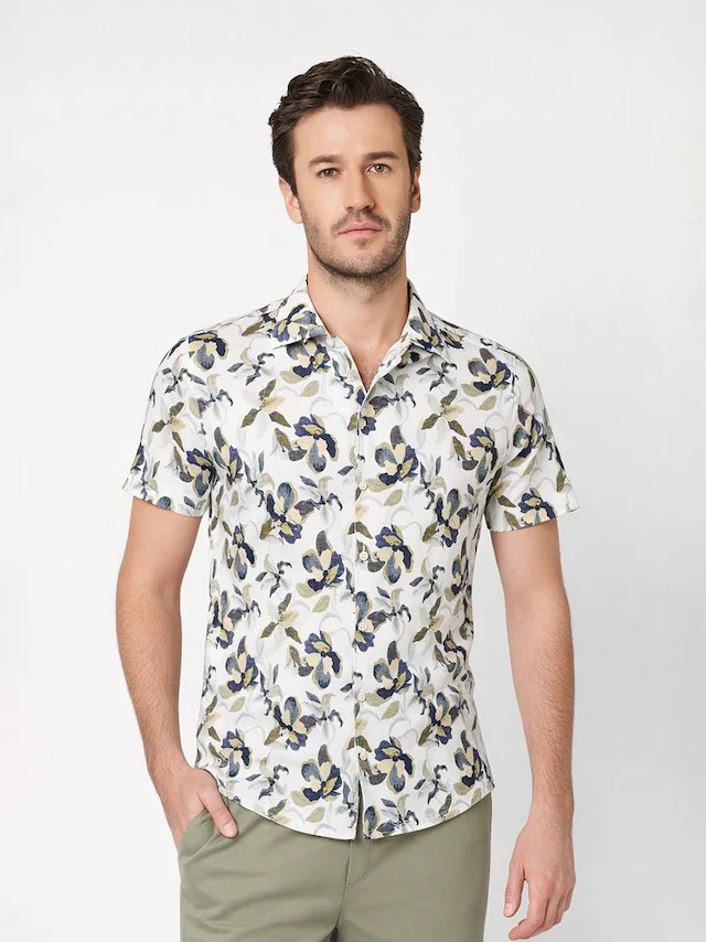 DESOTO Kurzarmhemd »Casual Kent 1/2« Jerseyhemd, Kentkragen, slim fit