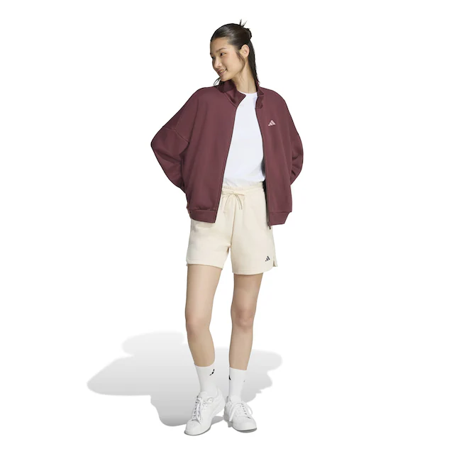 adidas Sportswear Shorts »3-STREIFEN STUDIO FLEECE, LOCKER GESCHNITTEN« für sportliche Aktivitäten, aus Baumwolle, mit Kordelverschluss