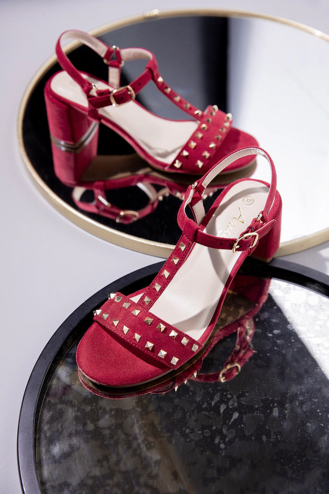 Aniston SHOES Riemchensandalette Sommerschuh, Blockabsatz, Nietenverzierung - NEUE KOLLEKTION