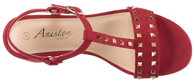 Aniston SHOES Riemchensandalette Sommerschuh, Blockabsatz, Nietenverzierung - NEUE KOLLEKTION