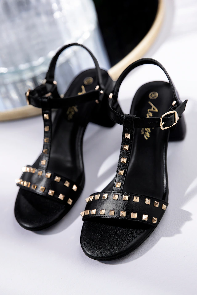 Aniston SHOES Riemchensandalette Sommerschuh, Blockabsatz, Nietenverzierung - NEUE KOLLEKTION