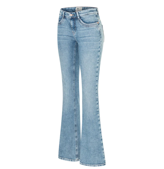 MAC Bootcut-Jeans »DETROIT flared« Aufwendig gearbeitete Details an den Vordertaschen