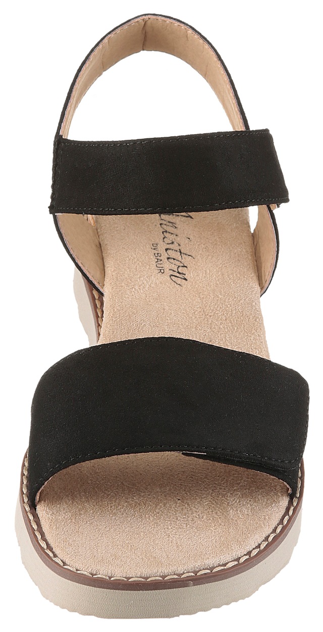 Aniston SHOES Sandale Sommerschuh, Klettschuh, Keilabsatz - NEUE KOLLEKTION