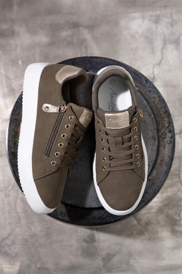 Aniston SHOES Sneaker Schnürschuh, Freizeitschuh mit Reißverschluss - NEUE KOLLEKTION
