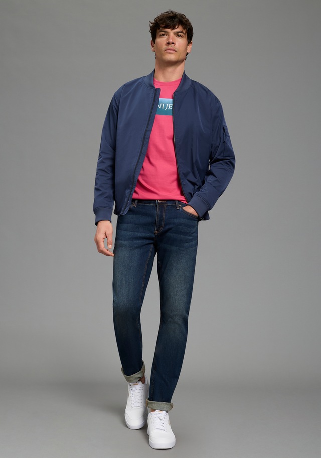 Bruno Banani T-Shirt Halbarmshirt, mit Rundhalsausschnitt, bedruckt, aus Single Jersey