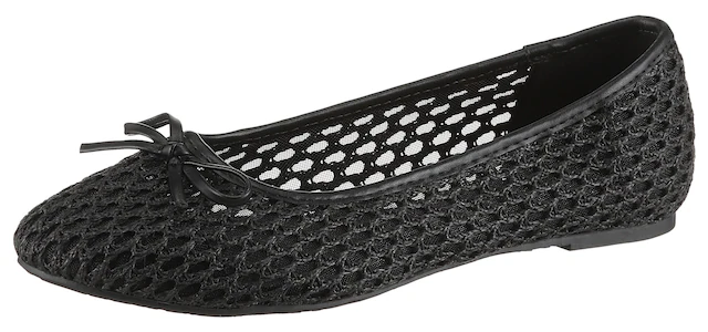 Aniston SHOES Ballerina Loafer, Slipper, Schlupfschuh mit kleiner Schleife- NEUE KOLLEKTION