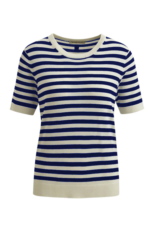 Smith & Soul Kurzarmpullover mit Rundhals, Viskosemix
