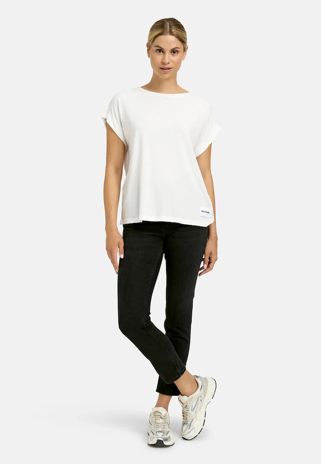 Smith & Soul T-Shirt mit Umschlagsaum, Rundhalsform
