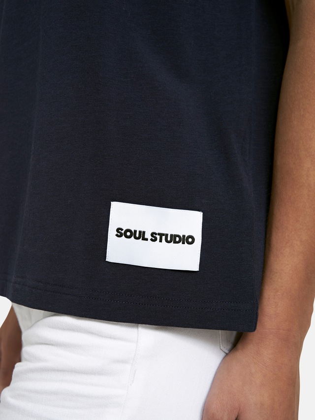 Smith & Soul T-Shirt mit Umschlagsaum, Rundhalsform