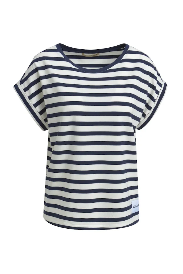 Smith & Soul T-Shirt im gestreiften Design, Rundhalsform