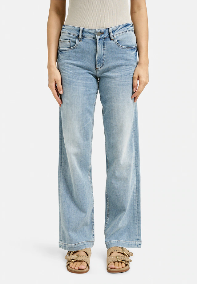 Smith & Soul Straight-Jeans Wide Leg, Mid Rise